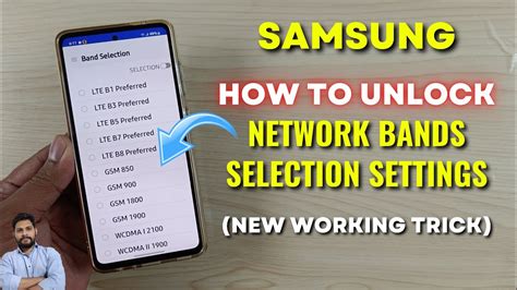 please select a frequency band then slide the toggle selection to activate it. . Samsung band selection hidden network settings